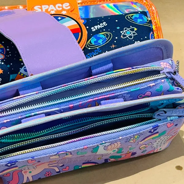 Vest_Stationery_Pouch_Luxury_Quality_Multifunctional_&_Stylish_[_Shark_Unicorn_Purple/Pink_Mermaid_Dino_Space_Cat_Unicorn_Black_Football_Princess_Basketball_]