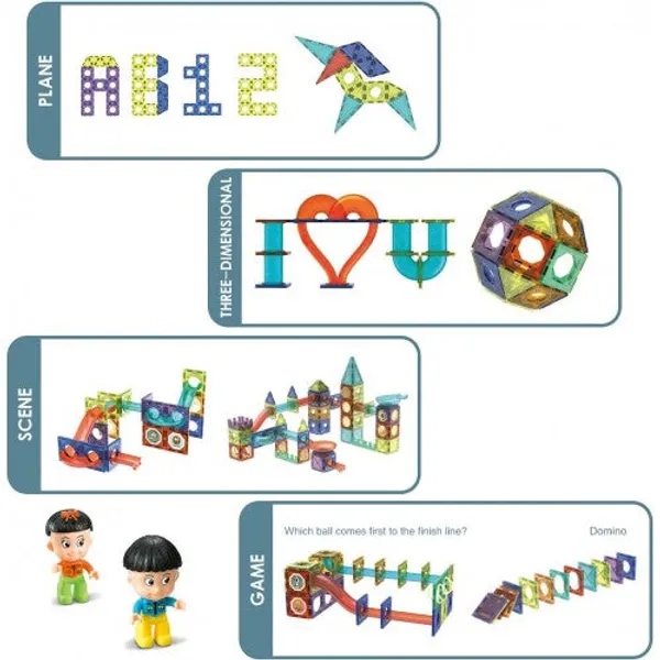49Pcs_Magnetic_Building_Blocks_With_Lights_(Stem)_Stem_Learning_Multicolor_Marble_Set