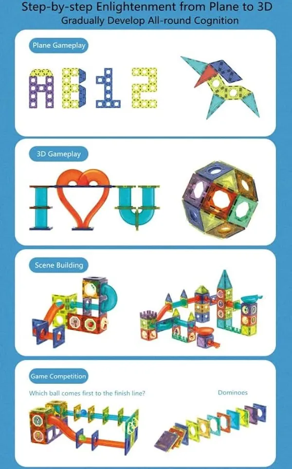 49Pcs_Magnetic_Building_Blocks_With_Lights_(Stem)_Stem_Learning_Multicolor_Marble_Set