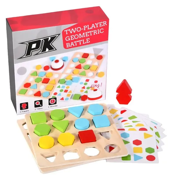 Geometric_Battle_Game_2-Player_Shape_&_Color_Matching_Challenge_For_Kids_Montessori_Puzzle_Board_Toy_For_Focus,_Logic_&_Coordination_(Age_4+)