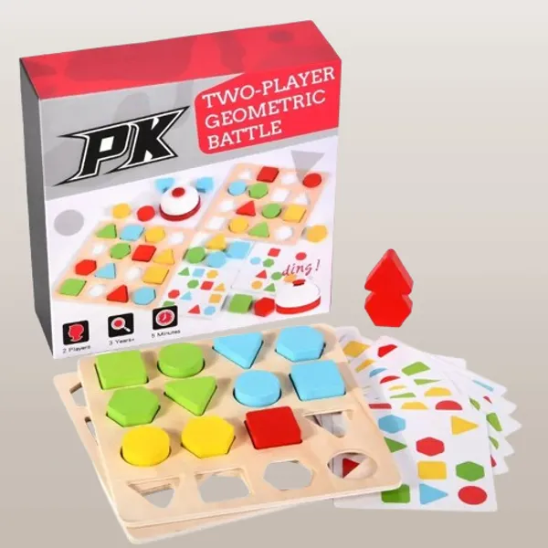 Geometric_Battle_Game_2-Player_Shape_&_Color_Matching_Challenge_For_Kids_Montessori_Puzzle_Board_Toy_For_Focus,_Logic_&_Coordination_(Age_4+)