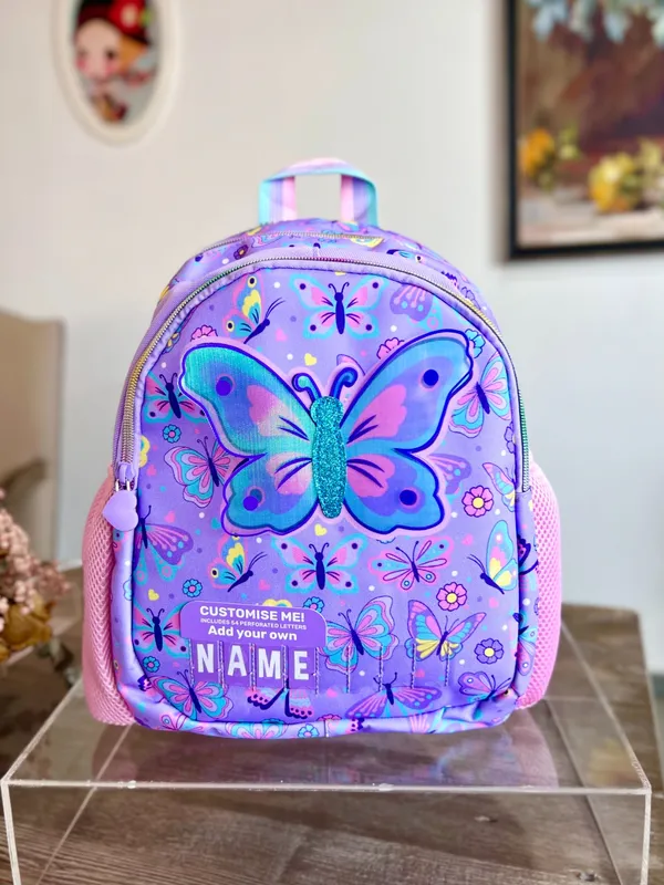 Name_It_All_Butterfly_Customizable_Kids_Backpack_(Age_3-7)_Add_Your_Name_Lightweight_Premium_Bag_In_4_Cute_PrintsDino,_Unicorn,_Mermaid,_Butterfly