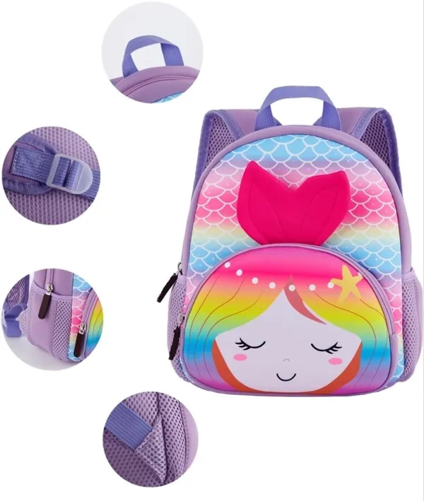 Sea_Sparkle_Mermaid_Plush_Backpack_3D_Cartoon_Bag_For_Girls_(Ages_26)_Lightweight_Preschool_&_Travel_Bag_With_Front_Pocket