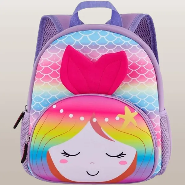 Sea_Sparkle_Mermaid_Plush_Backpack_3D_Cartoon_Bag_For_Girls_(Ages_26)_Lightweight_Preschool_&_Travel_Bag_With_Front_Pocket