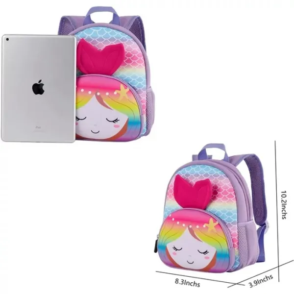 Sea_Sparkle_Mermaid_Plush_Backpack_3D_Cartoon_Bag_For_Girls_(Ages_26)_Lightweight_Preschool_&_Travel_Bag_With_Front_Pocket