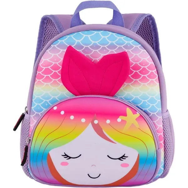 Sea_Sparkle_Mermaid_Plush_Backpack_3D_Cartoon_Bag_For_Girls_(Ages_26)_Lightweight_Preschool_&_Travel_Bag_With_Front_Pocket