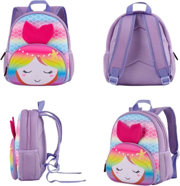 Sea_Sparkle_Mermaid_Plush_Backpack_3D_Cartoon_Bag_For_Girls_(Ages_26)_Lightweight_Preschool_&_Travel_Bag_With_Front_Pocket