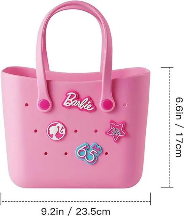Blue_MINISO_Barbie_Mini_Tote_Bag_for_Girls_&_Women_–_Cute_Shiny_Bento_Carry_Bag