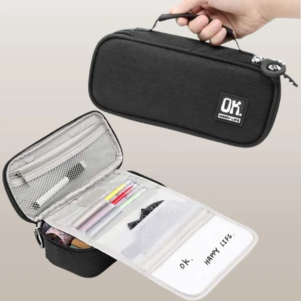 Black_Super_Multifunction_Korean_Style_Pencil_Pouch_Travel,_School_&_More