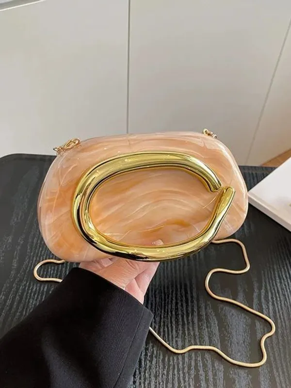 Celebrity_Style_Zara-Inspired_Glossy_Acrylic_/_Matte_Clutch_|_Golden_Curve_Design