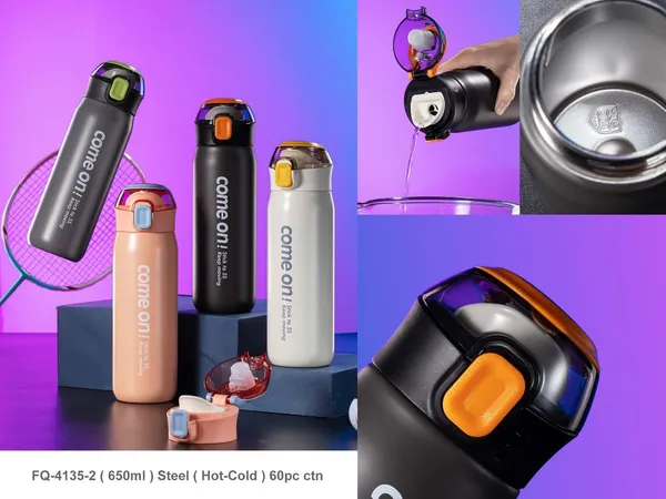 Come_On_Sports_Thermo_Bottle_650Ml_Hot_&_Cold_Steel_Flask_Flip-Top_Leakproof_Design_For_School,_Gym_&_Travel
