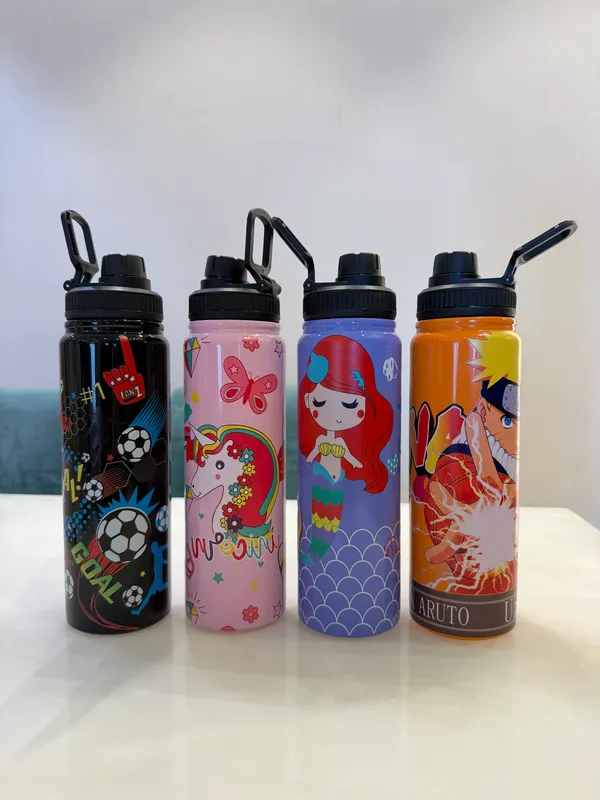 900ml_Stainless_Steel_Insulated_Water_Bottle_Hot_&_Cold_Flask_with_Character_Print
