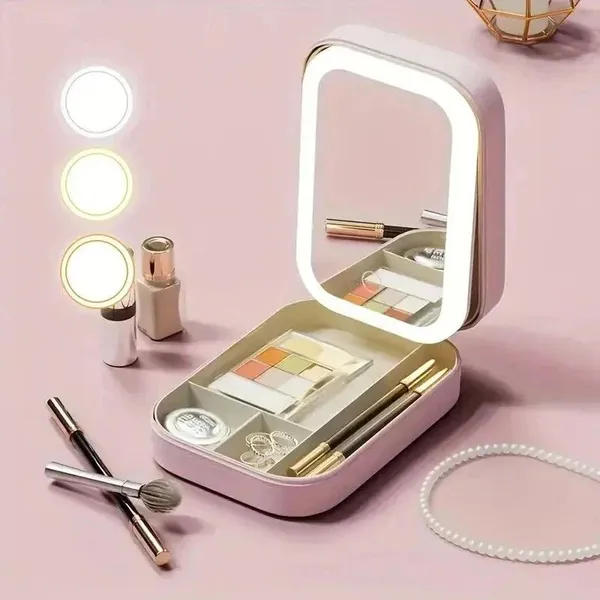 Green_LED_Vanity_Makeup_Organizer_with_Mirror_–_Travel_Friendly_Beauty_Case