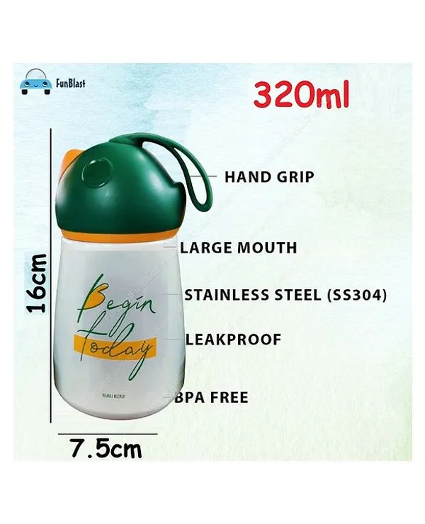 Begin_Today_Bird_Cap_Mini_Bottle_320Ml_Hot_&_Cold_Stainless_Steel_Travel-Friendly_Vacuum_Flask_For_Kids_&_Gifting