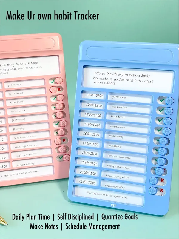 Habit_Tracker_Pink_Chart_For_Kids_Portable_Self-Discipline_Checklist_Habit_&_Schedule_Tracker_With_Fun_Chore_Cards