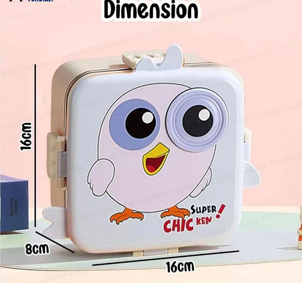 Chick-A-Bite_Lunch_Box_6_Slot_With_Salad_Cup_&_Steel_Spoon-Fork_Stainless_Steel_1120Ml