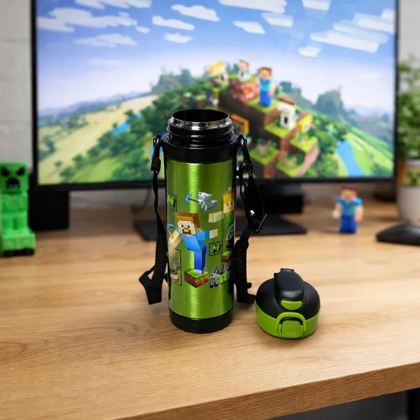 Minecraft_2-in-1_Insulated_Stainless_Steel_Bottle_–_500ML_Kids_Sipper_with_Straw_&_Spout