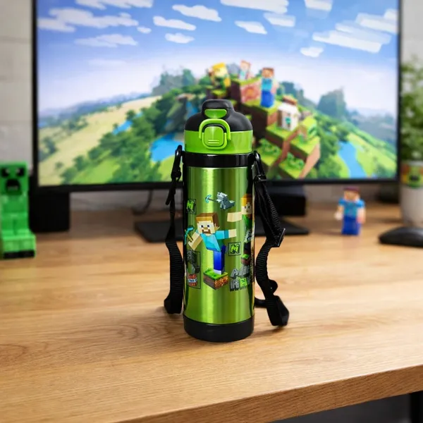 Minecraft_2-in-1_Insulated_Stainless_Steel_Bottle_–_500ML_Kids_Sipper_with_Straw_&_Spout