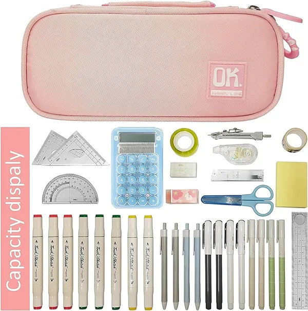 Pink_Super_Multifunction_Korean_Style_Pencil_Pouch_Travel,_School_&_More