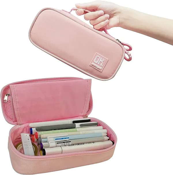 Pink_Super_Multifunction_Korean_Style_Pencil_Pouch_Travel,_School_&_More