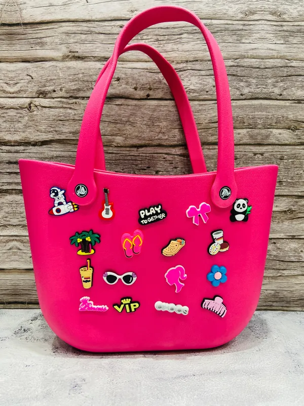 Crocs-Style_Silicone_hand_Bag_Waterproof,_Lightweight_&_Washable