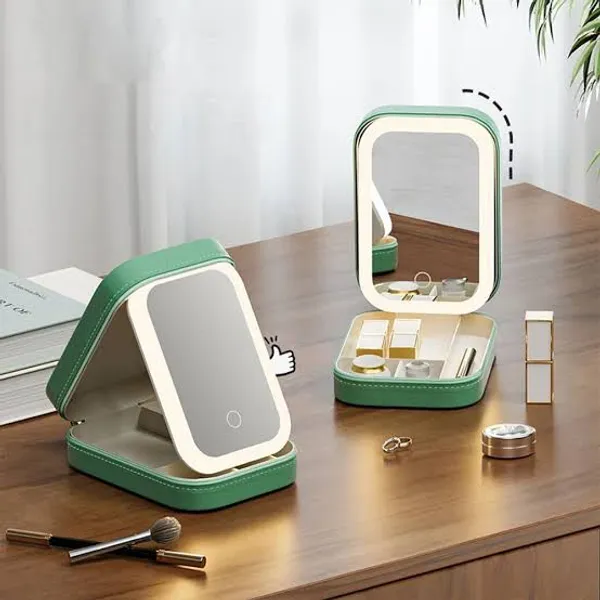 Pink_LED_Vanity_Makeup_Organizer_with_Mirror_–_Travel_Friendly_Beauty_Case
