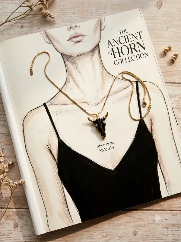 Rebel_Bull_Pendant_–_18K_Gold_Black_Enamel_Necklace