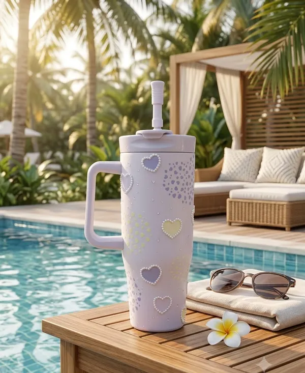 Sitarayuri_Pink_star_fish_Side-Handle_Tumbler_