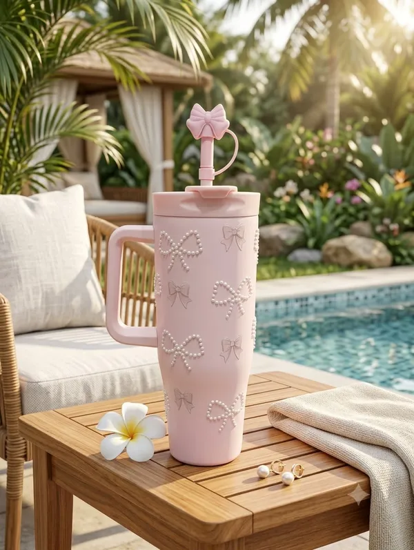 Sitarayuri_White_&_Pink_Butterfly_Side-Handle_Tumbler_