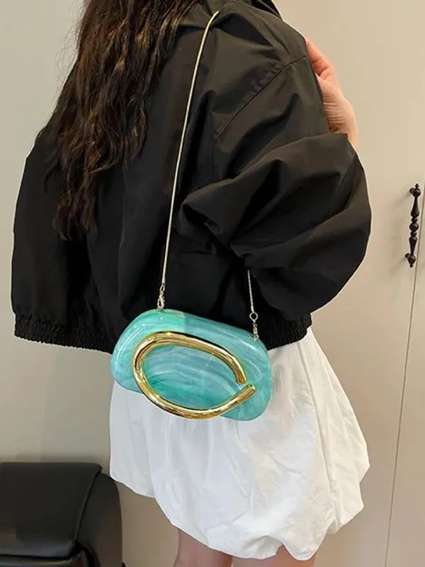 Celebrity_Style_Zara-Inspired_Glossy_/_Matte__Acrylic_Clutch_|_Golden_Curve_Design