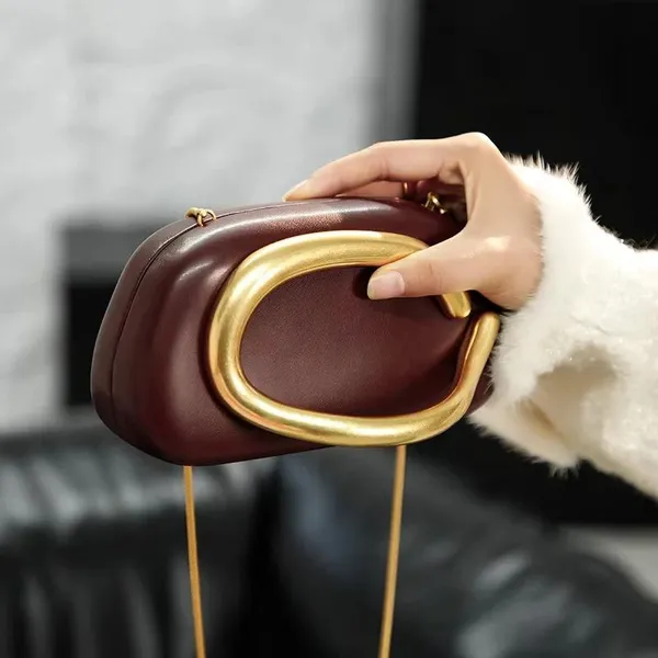 Celebrity_Style_Zara-Inspired_Glossy_/_Matte__Acrylic_Clutch_|_Golden_Curve_Design