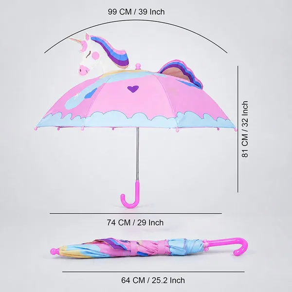 Unicorn_Kids_3D_Printed_Character_Umbrella