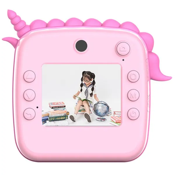UNICORN_PINK_BLUE_Kids_Print_Camera_Zero-Ink_Kids_Instant_Camera_Hd_Video_+_Print_&_Play_Selfie_Mode_With_Thermal_Paper_&_Silicone_Ring