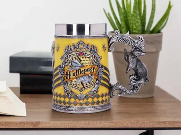 Yellow_Harry_Potter_House_Stainless_Steel_Mug_with_3D_Handle_|_450ml