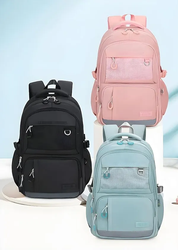 Dailymode_Multi-Pocket_Backpack_18-Inch_Lightweight_Casual_Bag_For_School,_College,_Office_&_Travel_Fits_15"_Laptop_+_A4_Files