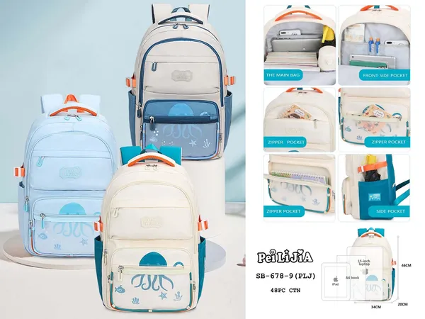 Ocean_Explorer_White_Kids_Backpack_18-Inch_Large-Capacity_Sea-Themed_School_Bag_Laptop_Sleeve_+_Multi-Pocket_Organizer_Waterproof_&_Lightweight