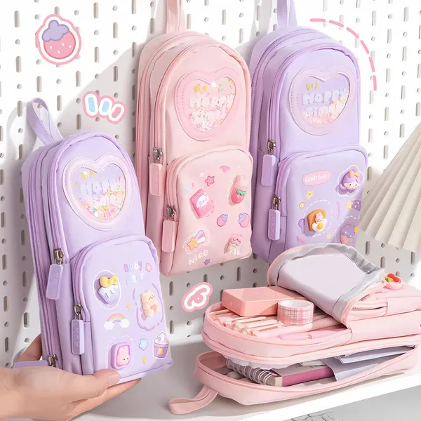 Kawaii_School_Bag_Shape_Pencil_Pouch_Large_Capacity_Canvas_Drop-Proof_Multi-Use