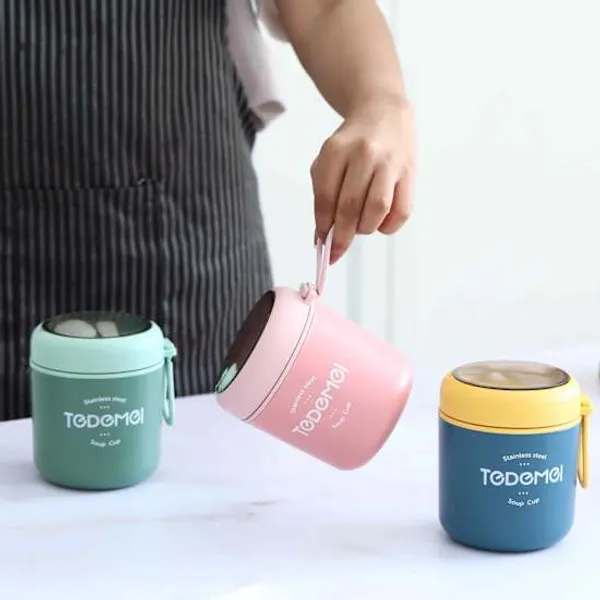 Tedmei_Steel_Lunch_Jar_Portable_Soup_Cup_I_Food_Jar_Leak-Proof_With_Spoon_For_Office,_Travel_&_Soup_Lovers_500Ml_Blue_I_Pink_I_Green