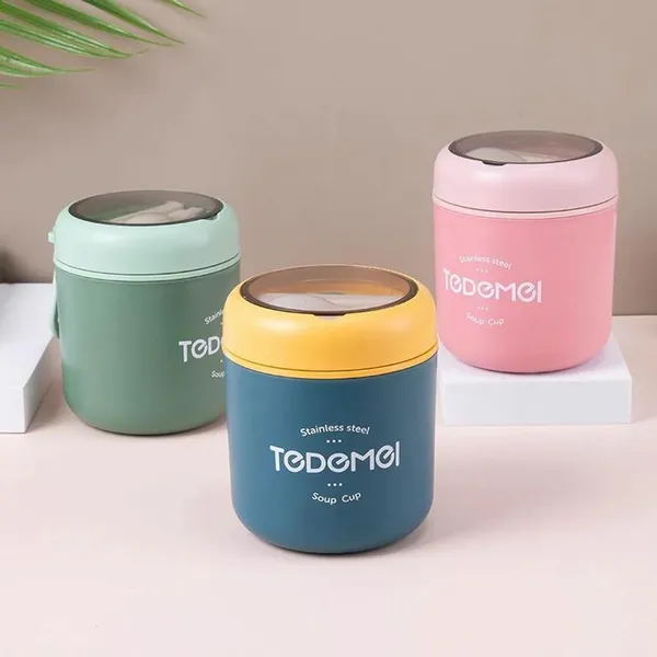Tedmei_Steel_Lunch_Jar_Portable_Soup_Cup_I_Food_Jar_Leak-Proof_With_Spoon_For_Office,_Travel_&_Soup_Lovers_500Ml_Blue_I_Pink_I_Green