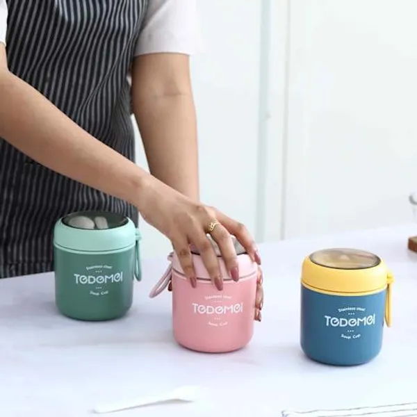Tedmei_Steel_Lunch_Jar_Portable_Soup_Cup_I_Food_Jar_Leak-Proof_With_Spoon_For_Office,_Travel_&_Soup_Lovers_500Ml_Blue_I_Pink_I_Green