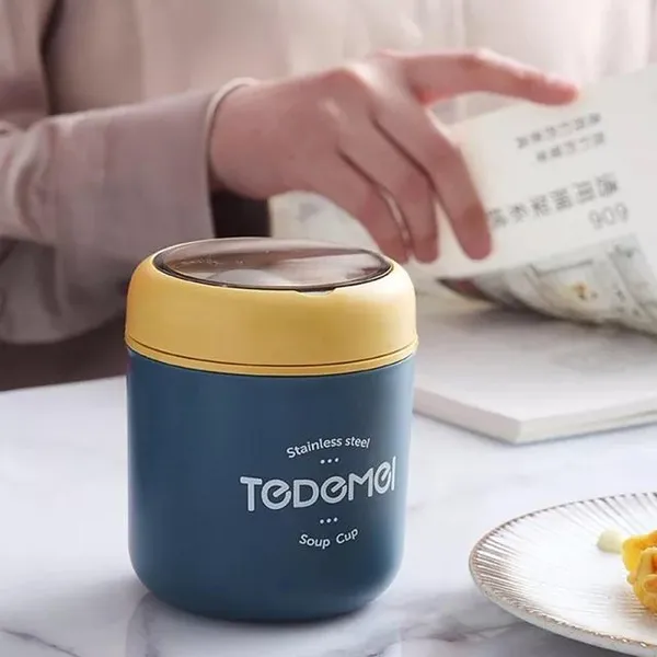 Tedmei_Steel_Lunch_Jar_Portable_Soup_Cup_I_Food_Jar_Leak-Proof_With_Spoon_For_Office,_Travel_&_Soup_Lovers_500Ml_Blue_I_Pink_I_Green
