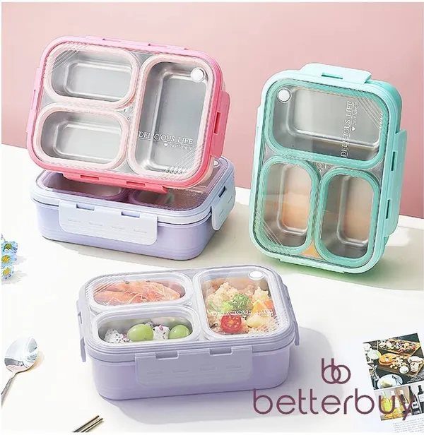 Bentopro_3_3-Slot_Stainless_Steel_Lunch_Box_02_750Ml_Leakproof_Bpa-Free_Compact_&_Durable