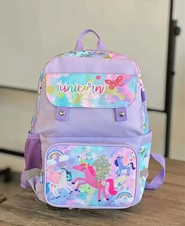 Vestpro_16_Unicorn_Waterproof_Luxury_School_Backpack_Air-Cool_Back,_Magnetic_Pocket,_Laptop_Grip_Premium_School_Bag_With_2_Front_Pockets_&_Bottle_Holders