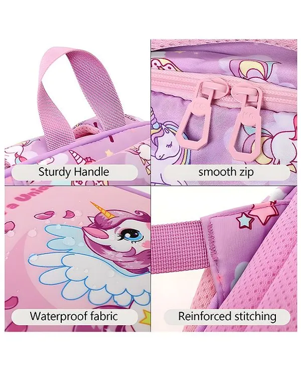 Unicorn_Time_-_Pink_Featherlight_School_Backpack_14-Inch_Pink_Multi-Pocket_Bag_For_Kids_(Ages_510)_Ergonomic,_Waterproof_&_Spine-Safe