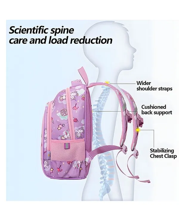 Unicorn_Time_-_Pink_Featherlight_School_Backpack_14-Inch_Pink_Multi-Pocket_Bag_For_Kids_(Ages_510)_Ergonomic,_Waterproof_&_Spine-Safe