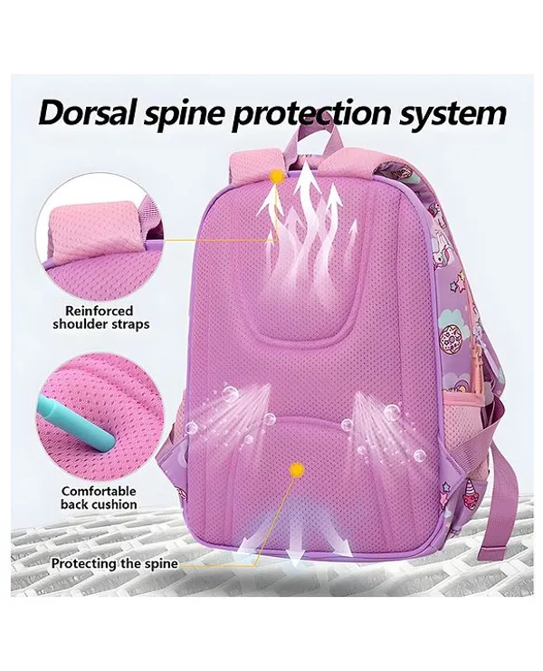 Unicorn_Time_-_Pink_Featherlight_School_Backpack_14-Inch_Pink_Multi-Pocket_Bag_For_Kids_(Ages_510)_Ergonomic,_Waterproof_&_Spine-Safe