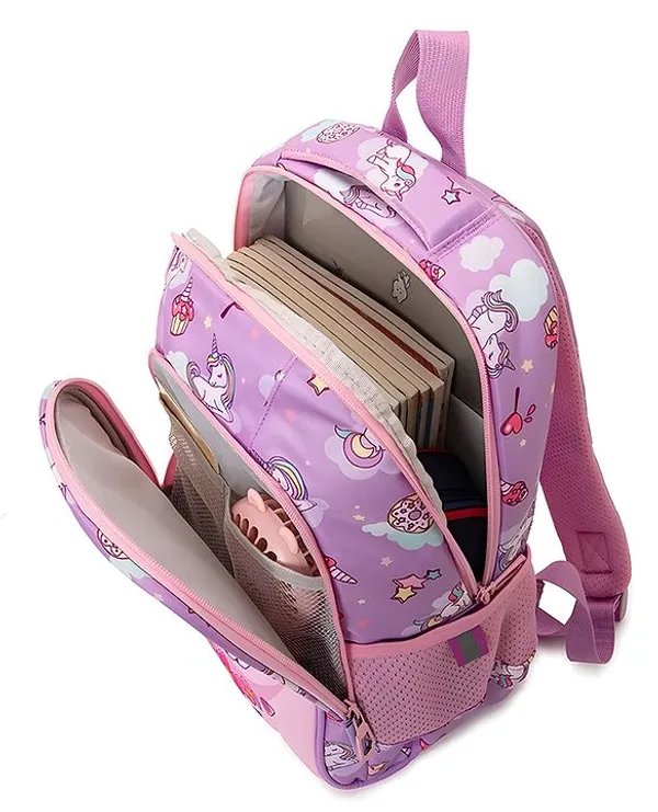 Unicorn_Time_-_Pink_Featherlight_School_Backpack_14-Inch_Pink_Multi-Pocket_Bag_For_Kids_(Ages_510)_Ergonomic,_Waterproof_&_Spine-Safe