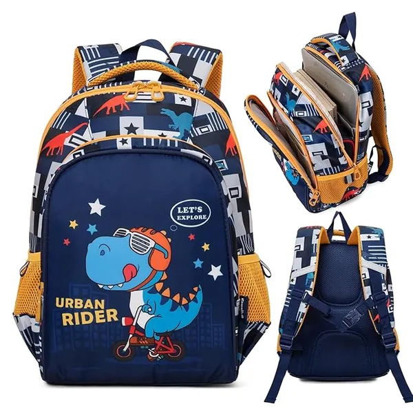 Urban_Roar_Dinosaur_Backpack_14-Inch_Lightweight_Kids_Bag_For_Ages_510_Spine-Safe,_Multi-Pocket_&_Waterproof_School_Bag