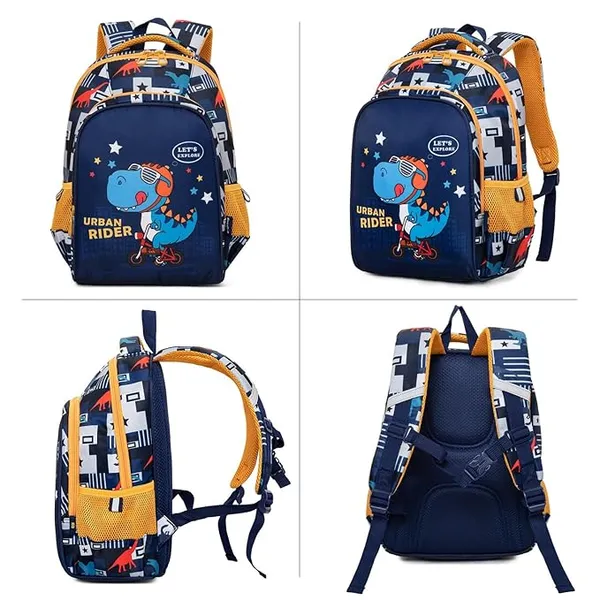 Urban_Roar_Dinosaur_Backpack_14-Inch_Lightweight_Kids_Bag_For_Ages_510_Spine-Safe,_Multi-Pocket_&_Waterproof_School_Bag