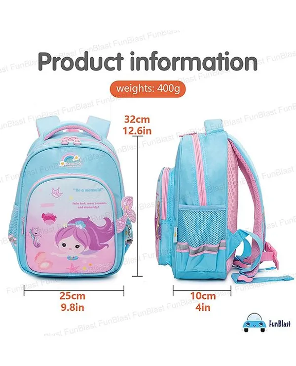 Mermaid_Wishes_Lightweight_Kids_Backpack_12.6-Inch_Multi-Pocket_Bag_For_Girls_(Ages_510)_Spine-Friendly,_Waterproof_&_Cute